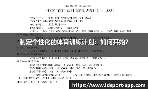 制定个性化的体育训练计划：如何开始？